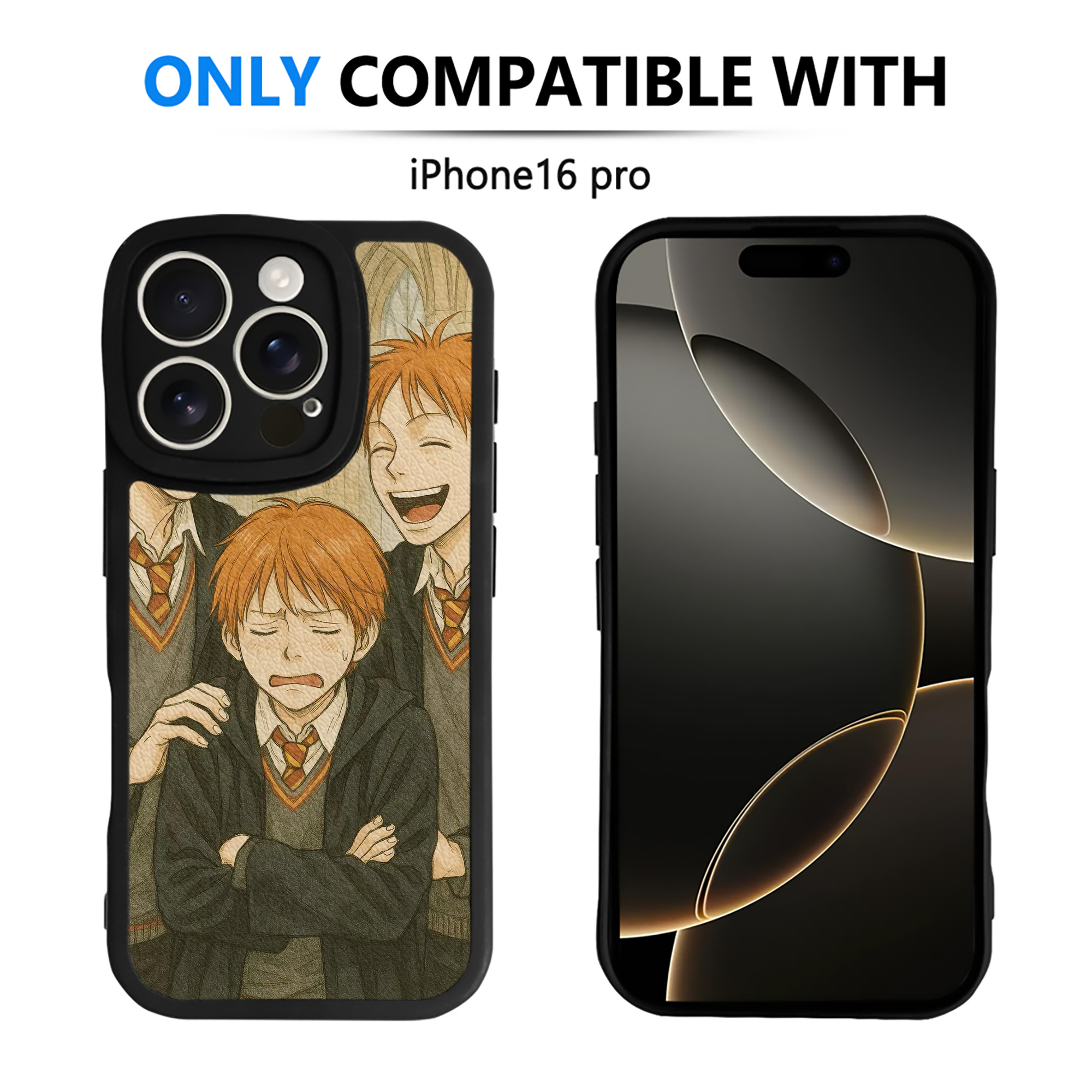 （画像用） Harry Potter ハリー・ポッターシリーズ 【iPhone 16シリーズ対応】シリコンスマホケース（レザー調） 材質：シリコン